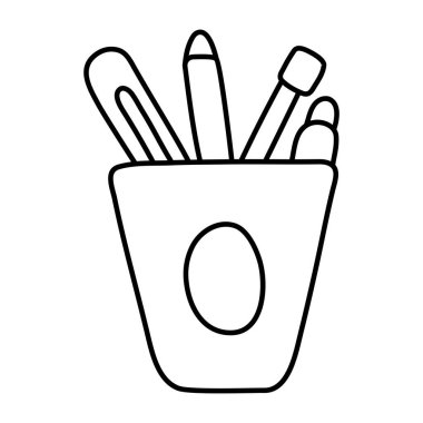 Kalem kutusunun güzel bir tasarım simgesi