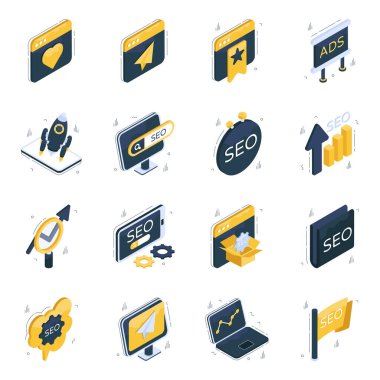 Dijital Pazarlama Simgeleri Seti 