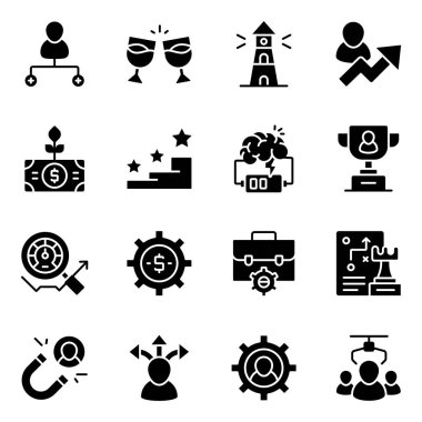 Ekonomi Katı Simgeleri Seti 