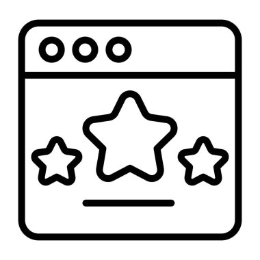 Web derecelendirmesi için bir satır tasarımı simgesi