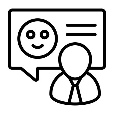 Müşteri yorumlarının modern tasarım simgesi