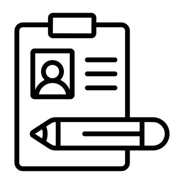 Müşteri detaylarının yaratıcı tasarım simgesi