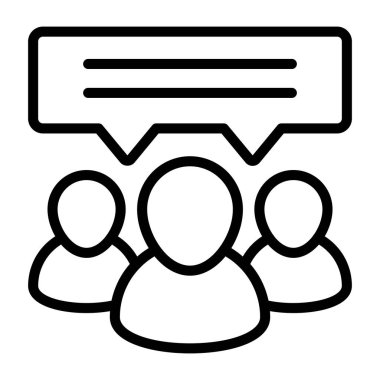 Müşterilerin geri bildirim için bir satır tasarımı simgesi