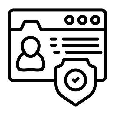 Güvenli girişin yaratıcı tasarım simgesi