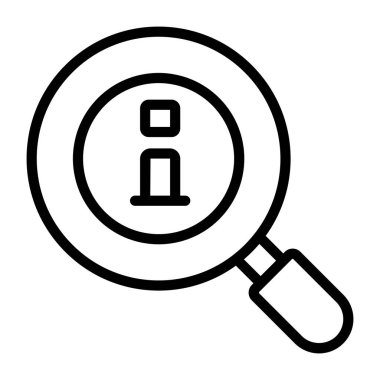 Arama bilgisinin satır tasarım simgesi