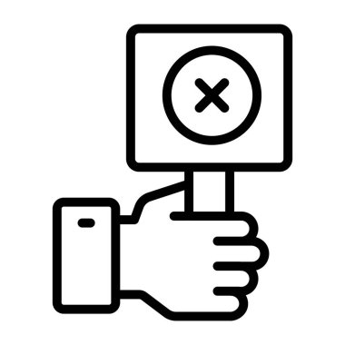 Yanlış panonun yaratıcı tasarım simgesi