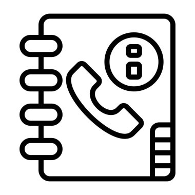 Telefon rehberinin bir simge tasarımı