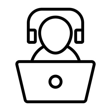 Yardım masasının satır tasarım simgesi