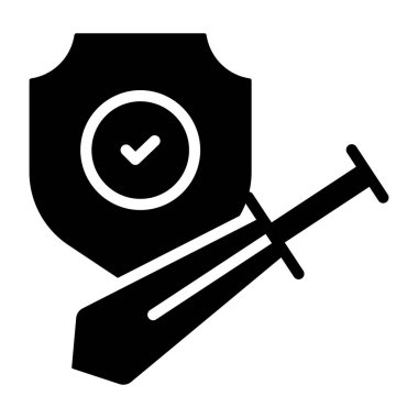 Savaş güvenliğinin yaratıcı tasarım simgesi