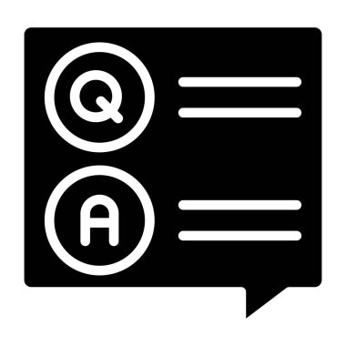 Soru ve cevabın güzel bir tasarım simgesi
