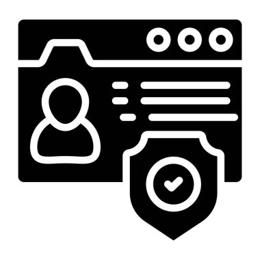 Güvenli girişin yaratıcı tasarım simgesi