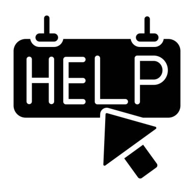 .help için sağlam bir tasarım simgesi.