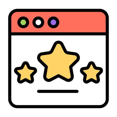 Web derecelendirmesinin renkli tasarım simgesi