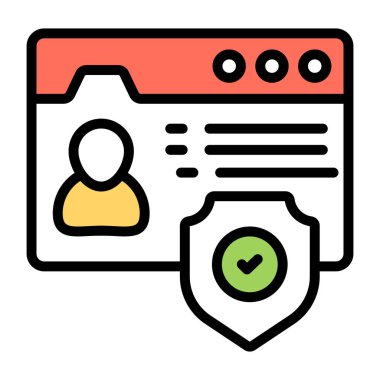 Güvenli girişin yaratıcı tasarım simgesi