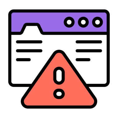 Web sitesi uyarısının yaratıcı tasarım simgesi