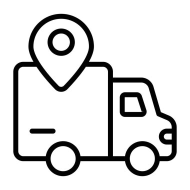 Teslimat konumunun modern tasarım simgesi