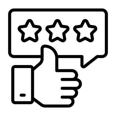 Müşteri incelemesinin doğrusal tasarım simgesi