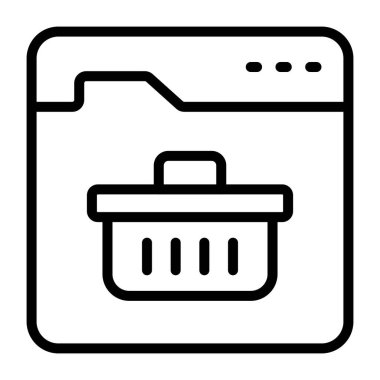 Çevrimiçi alışveriş için yaratıcı tasarım simgesi