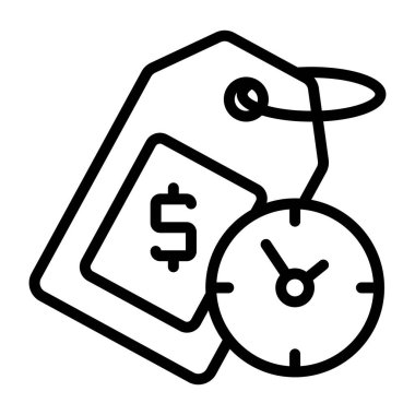 Satış zamanının simge tasarımı