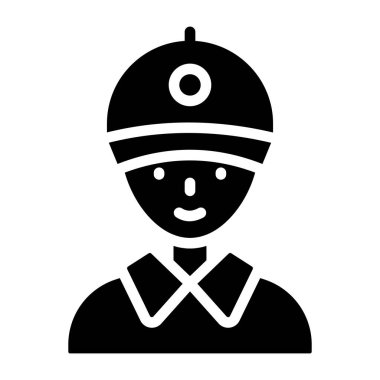 Satıcının sağlam bir tasarım simgesi