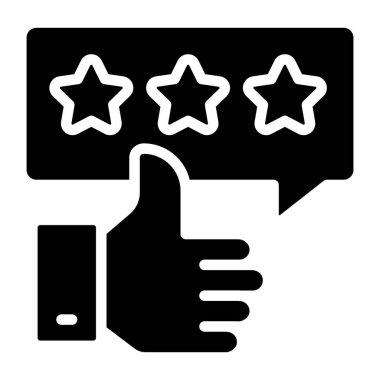 Müşteri incelemesinin sağlam bir tasarım simgesi