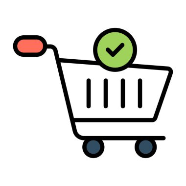 Alışveriş arabasının güzel bir tasarım simgesi