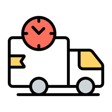 Teslimat zamanının yaratıcı tasarım simgesi