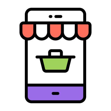 Mobil atölyenin renkli tasarım simgesi