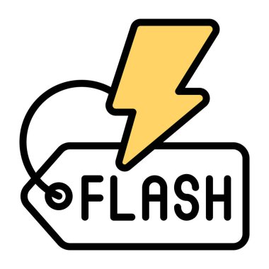 Flash satışının yaratıcı tasarım simgesi