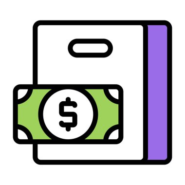 Alışveriş ödemelerinin güzel bir tasarım simgesi