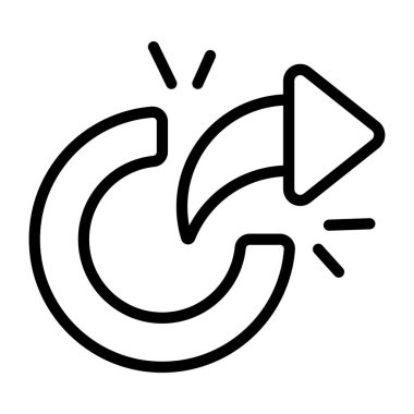 İleri okun modern biçim simgesi