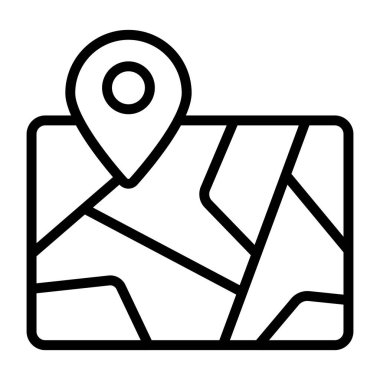 Premium design icon of map 