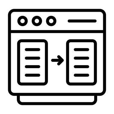 Web veri transferinin modern tasarım simgesi 