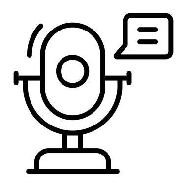         Doğrusal tasarımda mikrofonun simgesi