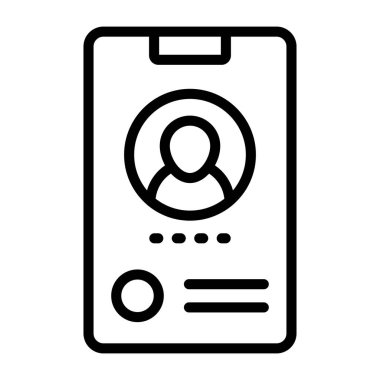 Creative design icon of mobile profile