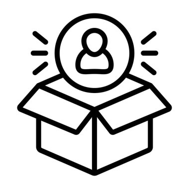 Kullanıcı kutusunun modern tasarım simgesi