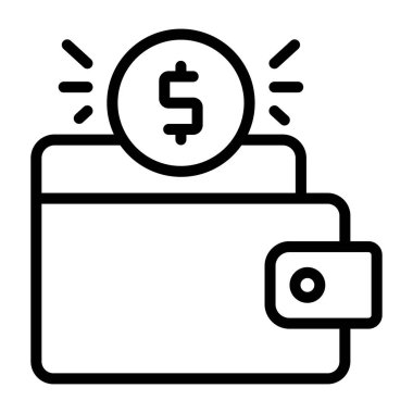 Cüzdanın yaratıcı tasarım simgesi 