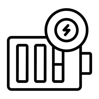 Mobil pilin doğrusal tasarım simgesi