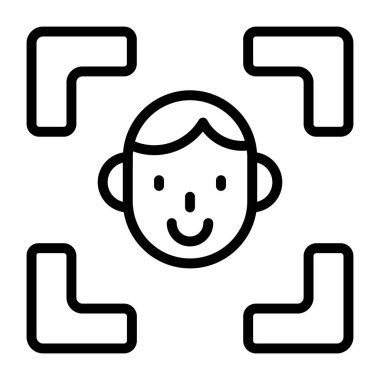 Yüz tanıma için düzenlenebilir bir tasarım simgesi