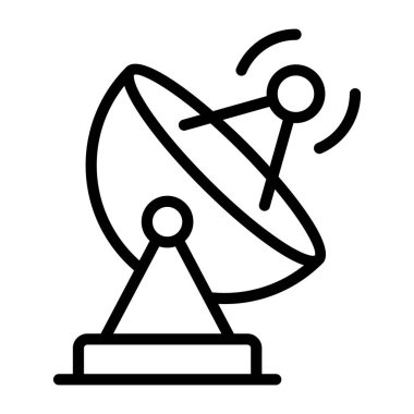 Uydu anteninin doğrusal tasarım simgesi