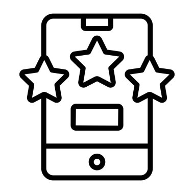 Mobil reytinglerin düzenlenebilir tasarım simgesi 