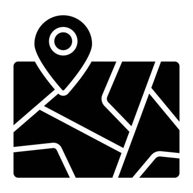 Premium design icon of map 