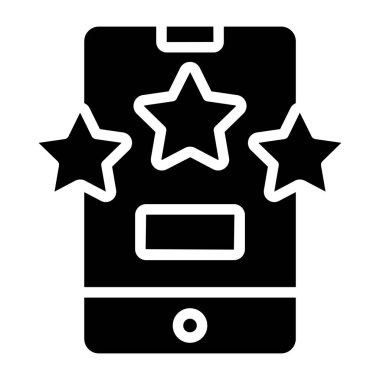 Mobil reytinglerin düzenlenebilir tasarım simgesi 