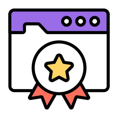 Vector design of awarded website 