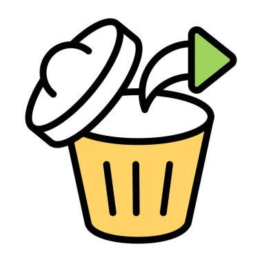 Geri dönüşüm kutusunun vektör tasarımı