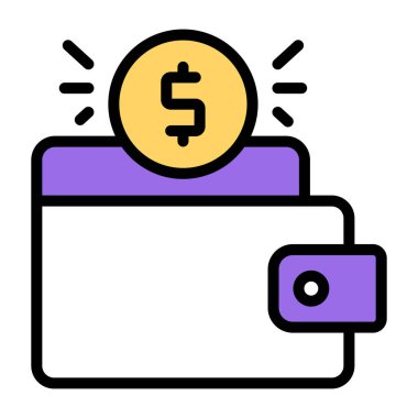 Cüzdanın yaratıcı tasarım simgesi 