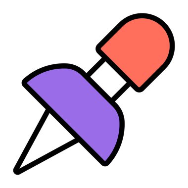 A perfect design icon of pushpin
