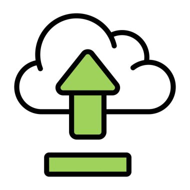 Modern design icon of cloud upload