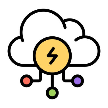 Bulut ağının modern tasarım simgesi