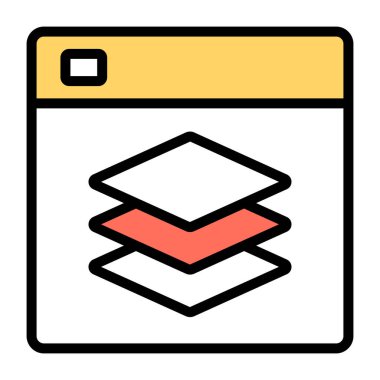 An editable design icon of layers 